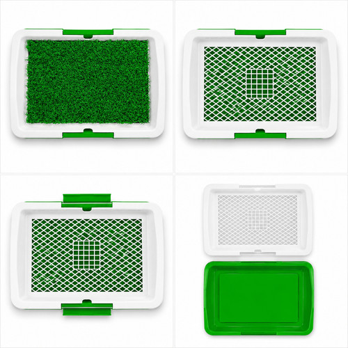 Dog grass pad with - with, tray