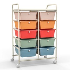 10-Drawer Rolling Utility Cart