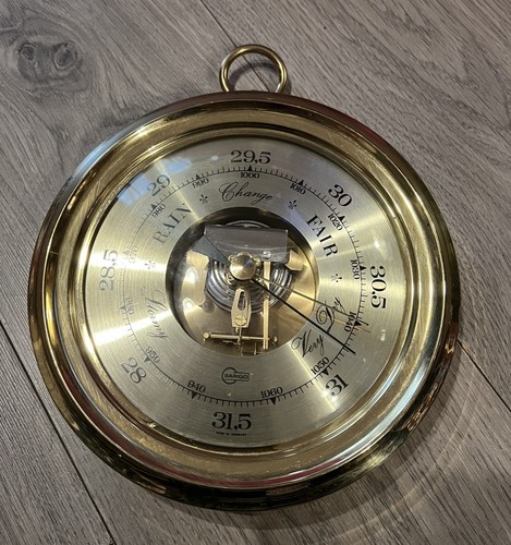 Vintage brass barometer - vintage, by