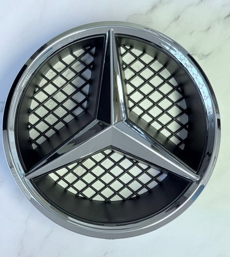 Chrome silver front grille - front,
