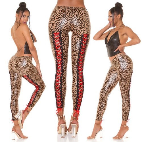 Koucla wet look leggings lace - koucla,
