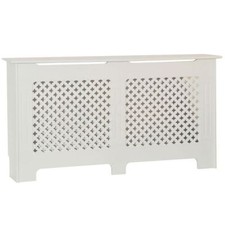 SALE Radiator Cover Large Modern Cabinet Shelf MDF Wood Grill Furniture White