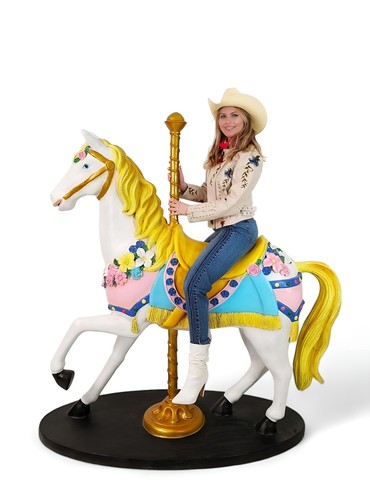 Large carousel horse statue - horse,