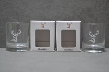2x Glenfiddich Heavy Base Glass Tumbler Whisky In Gift Box 25cl 250ml Brand New