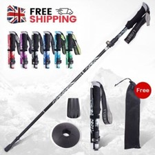 Walking Trekking Pole 5 Section Telescopic Cane Stick Crutch Outdoor Hiking Walk