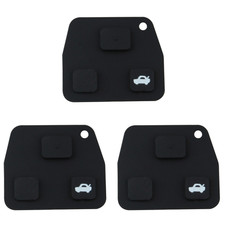 Key Fob Button Pads x3 Aftermarket Compatible with Toyota Avensis Corolla Rav4