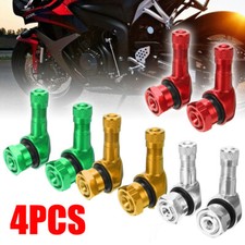 4PCS Motorcycle Motorbike 90 Degree Angle Wheel Tire Stem Tubeless Valve