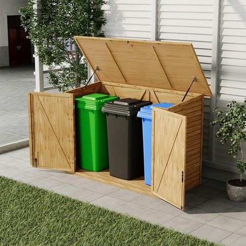 Triple wheelie bin storage - triple,