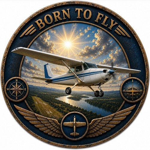 Cessna 152 metal sign