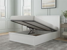 Snuggle Beds Charles Ottoman Bed Frame | White or Grey | Lift-Up Storage | Wood