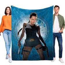 Lara Croft Blanket Soft Flannel Bed Sofa Couch Throw Birthday Gift