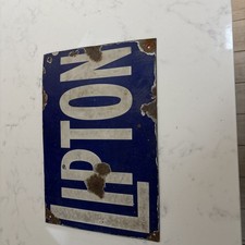 Vintage Enamel Advertising Sign For Lipson.