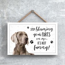 Weimaraner fun sign plaque