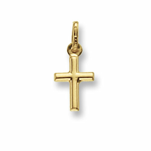 375 9ct gold cross crucifix - gold,