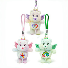 3PCS 6'' New Genuine Carebears Colorful Angel Keychain Plush Toy Doll Pendant
