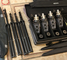 4 x Bowens esprit gemini GM500 flash heads , 4 stands , 2 soft box , 2 umbrella