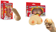 Stress Breasts Boobs & Stress Willie Stag Party Adult Gag Gift Squeeze Reliever