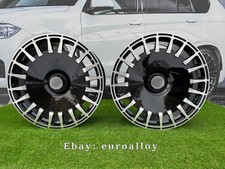 4X R20 Inch 5X112 MB Brabus Monoblock Style Black Polished Wheels:Fits E S Class