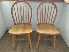 Pair Hoop Back Dining Chairs