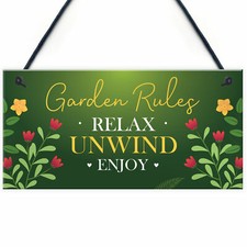Garden Sign Outdoor Plaque