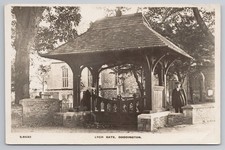 RPPC Lych Gate Doddington Northumberland Posted Evesham KGV Stamp