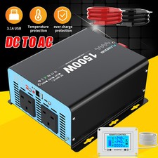 1500W 3000W 24V to AC 240V PURE SINE WAVE INTELLIGENT POWER INVERTER LCD UK