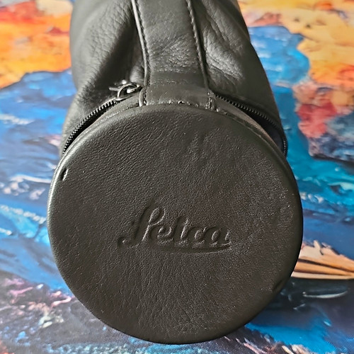 Leica black leather zip - leica, soft