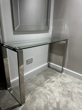 Glass And Chrome Console Table