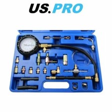 US PRO Fuel Pump Pressure Tester For Schrader Test Port Systems Petrol & Diesel