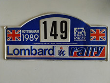 Lombard RAC Rally 1989 Original Rally Plate