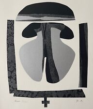 Vintage 1960s Ronald King Abstract Silkscreen Print Art Mid Century Modern- 2