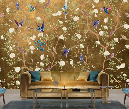 Vintage chinoiserie flowers - chinoiserie,