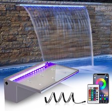 PONDO 12''  Pool Waterfall with 16 Colors LED Lights