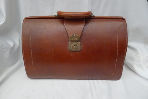 Vintage brown leather 1950 - vintage,