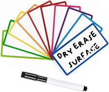 Magnetic Labels and Dry Wipe Pen, Mini Dry Erase Magnets for Notes and Reminders