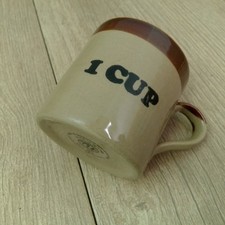 Pearsons 1 Cup Measuring Mug Cup Brown Vintage Stoneware Chesterfield