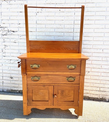 Antique washstand with - washstand,