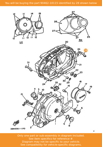 Yamaha clamp 90462 10115 - 90462-10115, oem