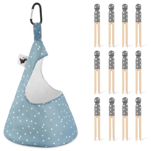 Painted wooden dolly pegs with - wooden,