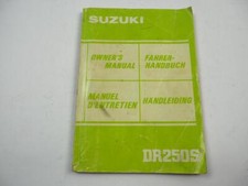 Suzuki DR250S Drivers Manual Owners Manual F 1984 Wiring Diagram 4 Languages