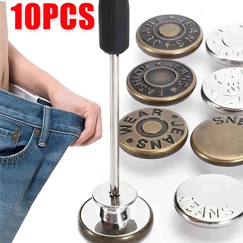 Metal jeans buttons - jeans,