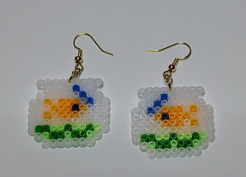 Goldfish bowl perler - goldfish,