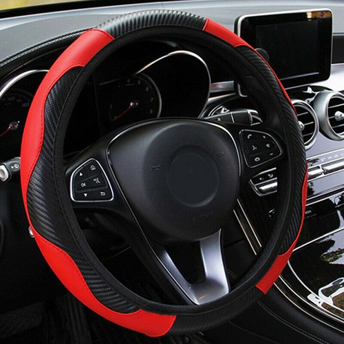 Red car microfiber - red, leather