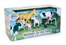 HGL Animals On The Farm Figure Set - Children's Educational Toy (6 per pack)