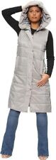 Womens Ladies Puffer Padded Gilet Casual Hood Warm Sleeveless Jacket Bodywarmer