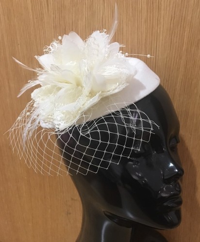 Fascinator hat pillbox flower - pillbox,