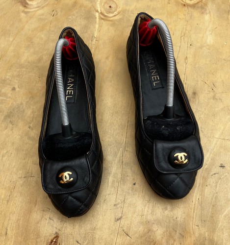Chanel black quilted lambskin