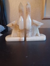 Pair Of Vintage Onyx Mexican Bookends.