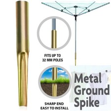 METAL GROUND SPIKE SOIL GARDEN AIRER DRYER PARASOL WASHING CLOTHES LINE SOCKET