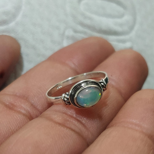 Natural opal ring - natural, solid